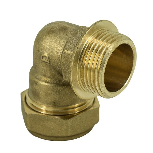 Compression Male Iron Bend x Copper Fitting