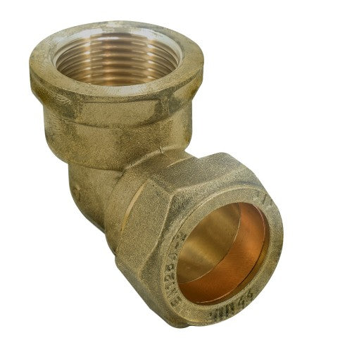 Compression Female Iron Bend x Copper Fitting