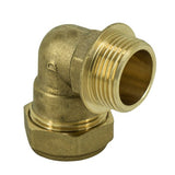 Compression Male Iron Bend x Copper Fitting