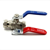 Lever Ball Valve Red Blue Handle