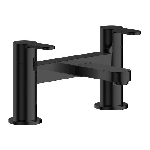 Yarton Deck Mounted Bath Filler - Matt Black